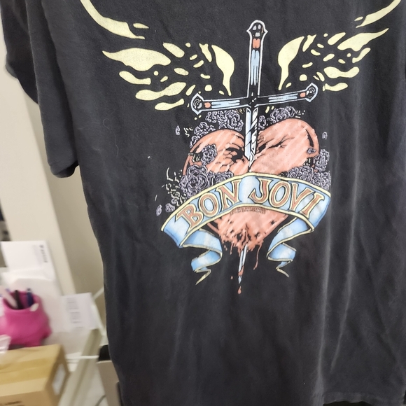 Bon Jovi Graphic Black Tee - Short Sleeve - Picture 2 of 3